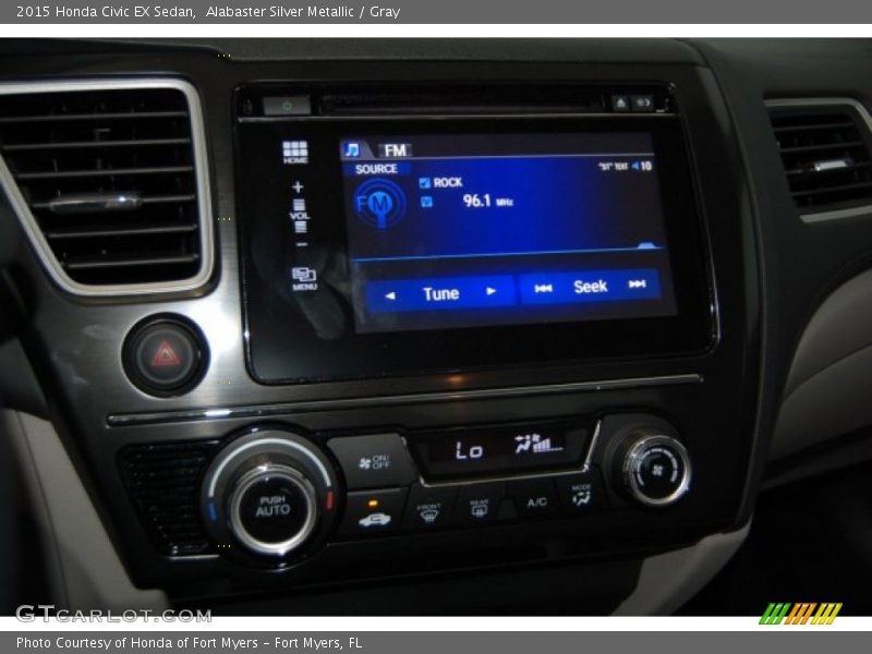 Alabaster Silver Metallic / Gray 2015 Honda Civic EX Sedan