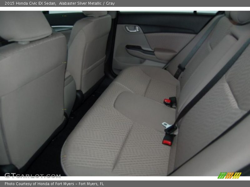 Alabaster Silver Metallic / Gray 2015 Honda Civic EX Sedan
