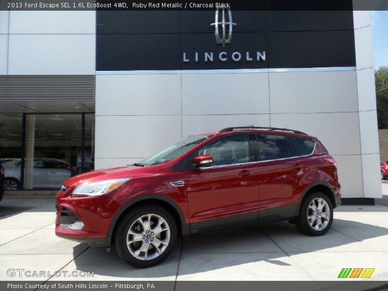 Ruby Red Metallic / Charcoal Black 2013 Ford Escape SEL 1.6L EcoBoost 4WD