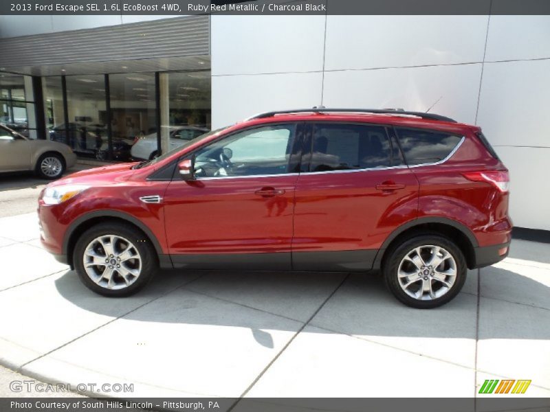 Ruby Red Metallic / Charcoal Black 2013 Ford Escape SEL 1.6L EcoBoost 4WD