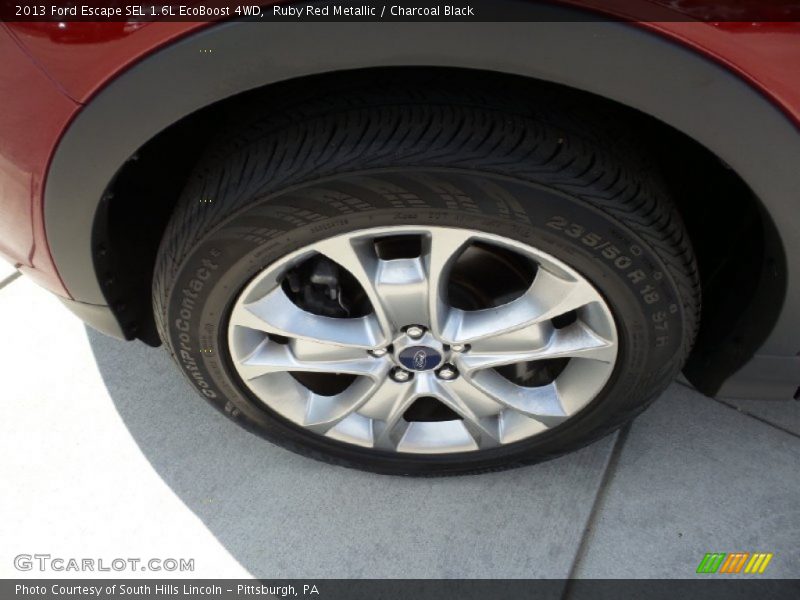 Ruby Red Metallic / Charcoal Black 2013 Ford Escape SEL 1.6L EcoBoost 4WD
