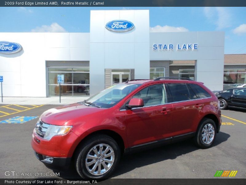 Redfire Metallic / Camel 2009 Ford Edge Limited AWD