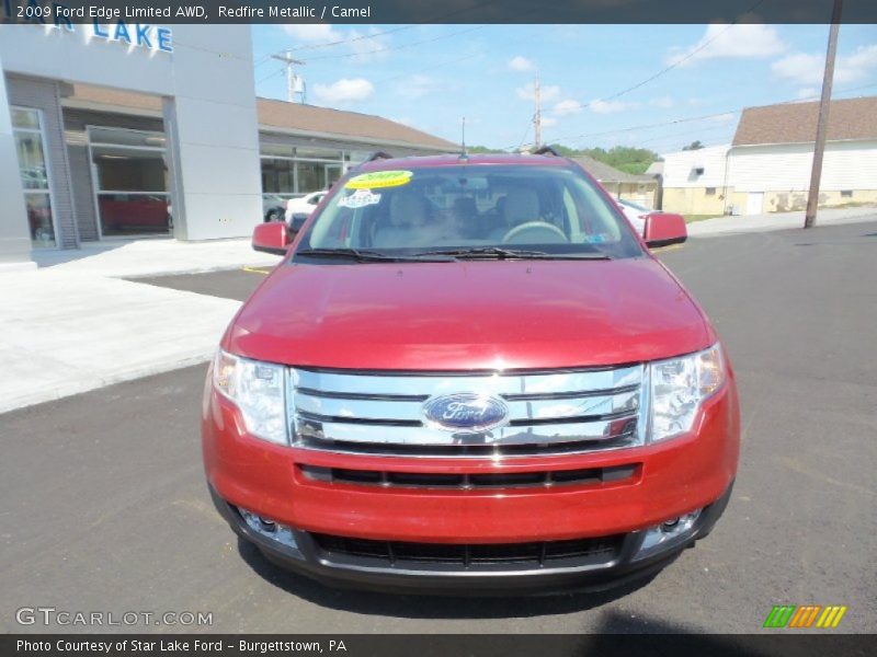 Redfire Metallic / Camel 2009 Ford Edge Limited AWD