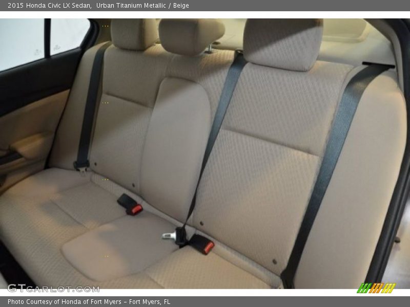 Urban Titanium Metallic / Beige 2015 Honda Civic LX Sedan