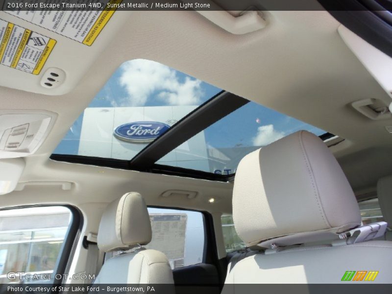 Sunset Metallic / Medium Light Stone 2016 Ford Escape Titanium 4WD