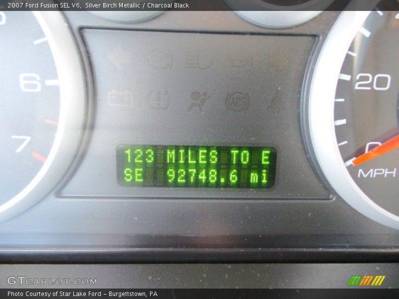 Silver Birch Metallic / Charcoal Black 2007 Ford Fusion SEL V6