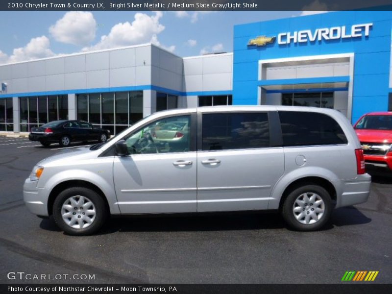 Bright Silver Metallic / Medium Slate Gray/Light Shale 2010 Chrysler Town & Country LX
