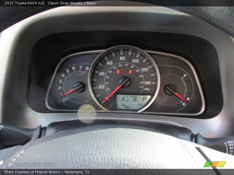 Classic Silver Metallic / Black 2015 Toyota RAV4 XLE