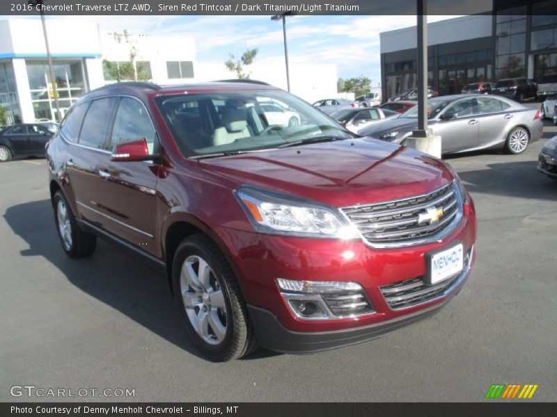 Siren Red Tintcoat / Dark Titanium/Light Titanium 2016 Chevrolet Traverse LTZ AWD
