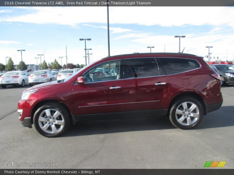 Siren Red Tintcoat / Dark Titanium/Light Titanium 2016 Chevrolet Traverse LTZ AWD