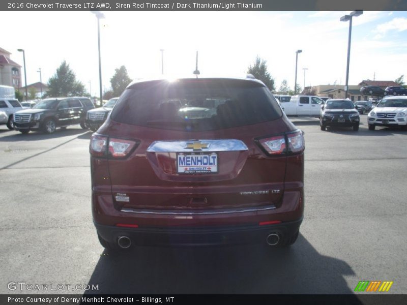 Siren Red Tintcoat / Dark Titanium/Light Titanium 2016 Chevrolet Traverse LTZ AWD