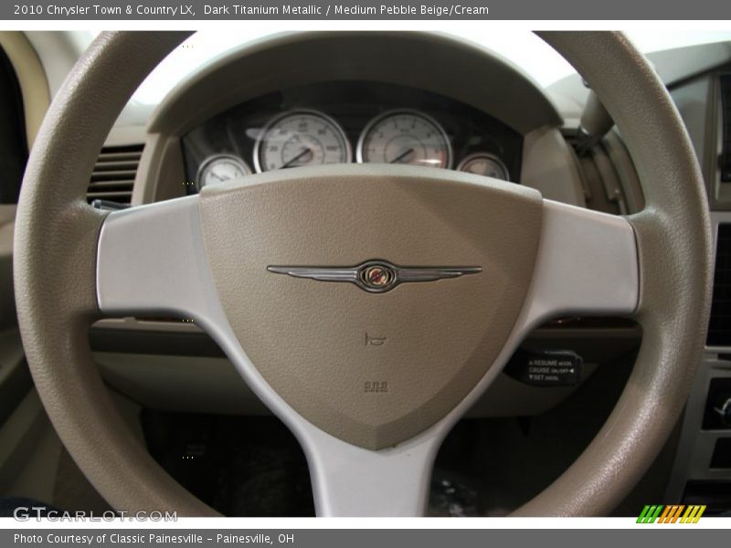 Dark Titanium Metallic / Medium Pebble Beige/Cream 2010 Chrysler Town & Country LX
