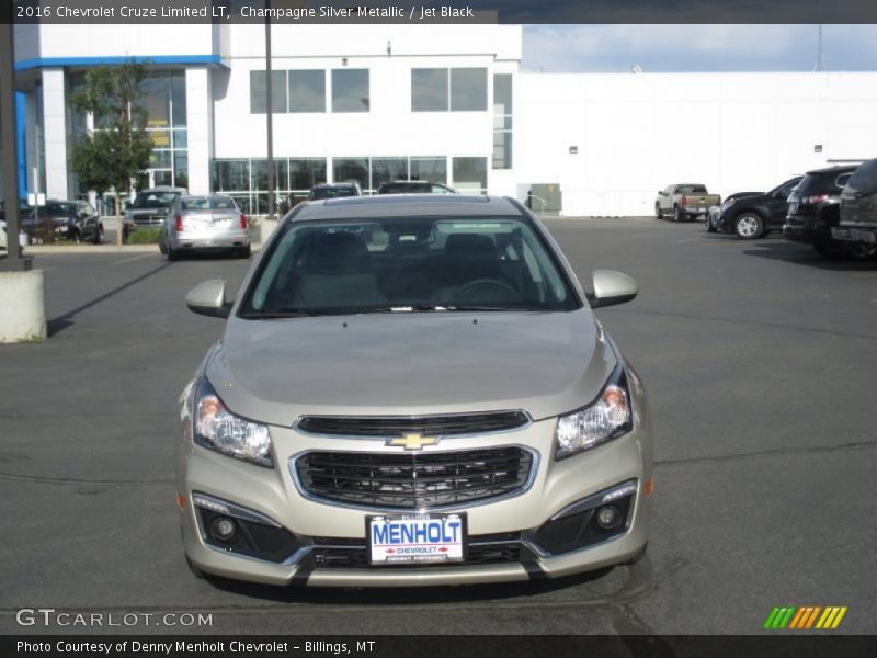 Champagne Silver Metallic / Jet Black 2016 Chevrolet Cruze Limited LT