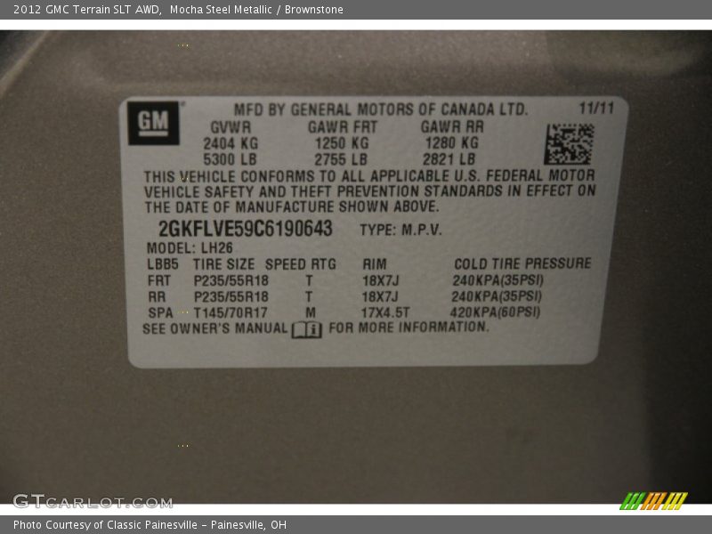 Mocha Steel Metallic / Brownstone 2012 GMC Terrain SLT AWD