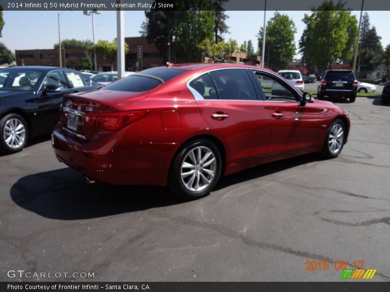 Venetian Ruby / Stone 2014 Infiniti Q 50 Hybrid Premium