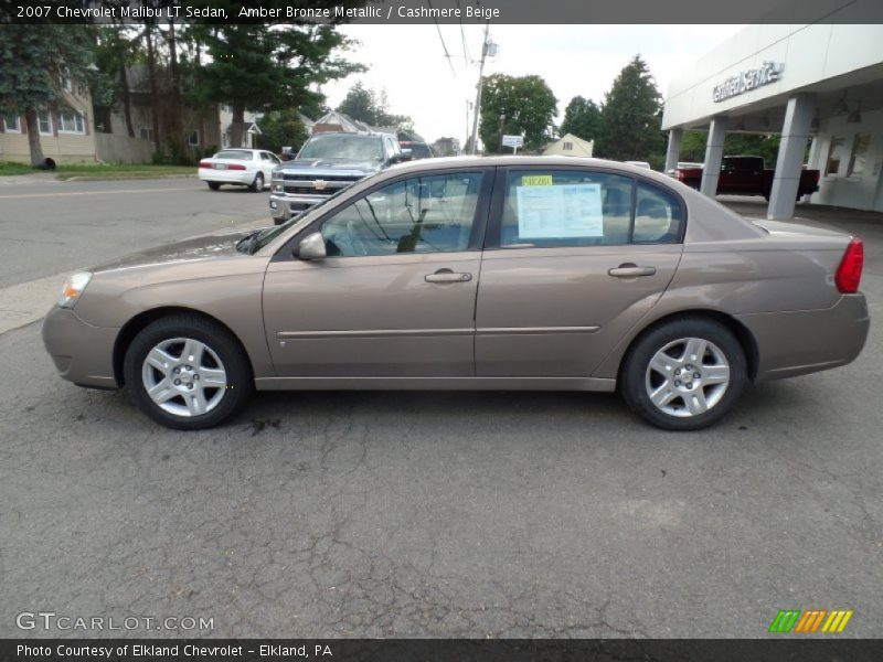 Amber Bronze Metallic / Cashmere Beige 2007 Chevrolet Malibu LT Sedan
