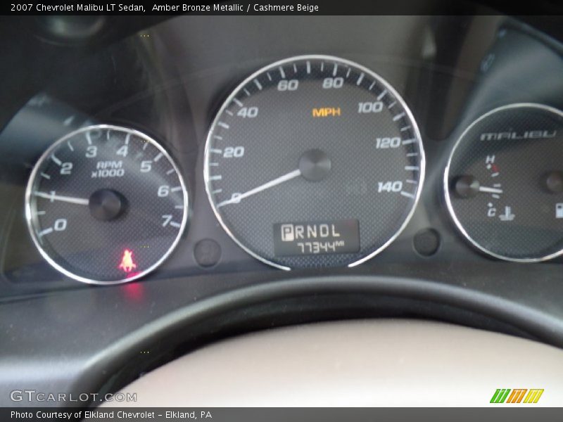 Amber Bronze Metallic / Cashmere Beige 2007 Chevrolet Malibu LT Sedan