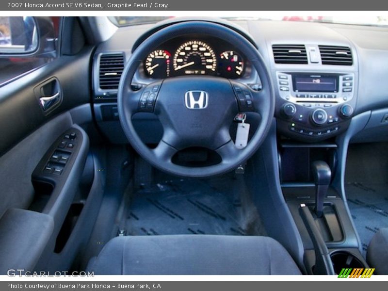 Graphite Pearl / Gray 2007 Honda Accord SE V6 Sedan