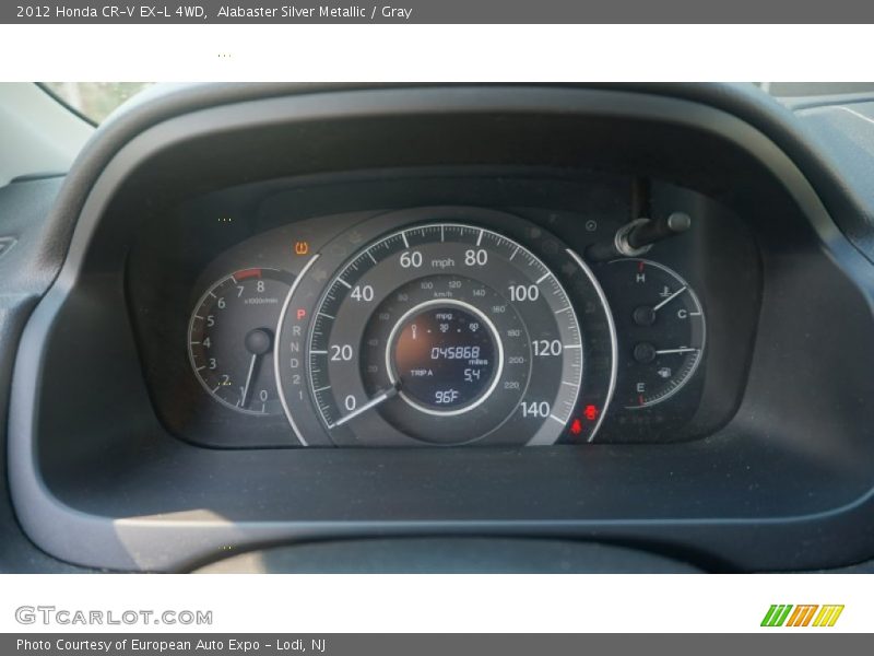 Alabaster Silver Metallic / Gray 2012 Honda CR-V EX-L 4WD
