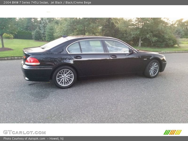 Jet Black / Black/Creme Beige 2004 BMW 7 Series 745Li Sedan