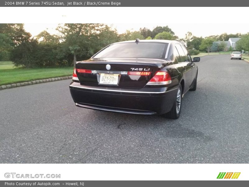 Jet Black / Black/Creme Beige 2004 BMW 7 Series 745Li Sedan