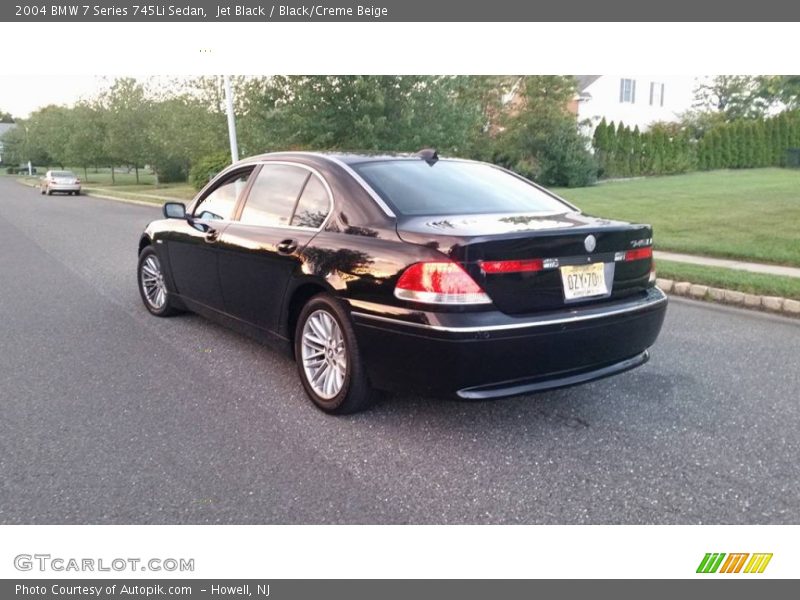Jet Black / Black/Creme Beige 2004 BMW 7 Series 745Li Sedan