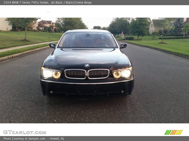 Jet Black / Black/Creme Beige 2004 BMW 7 Series 745Li Sedan