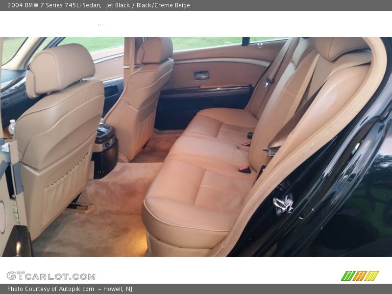 Jet Black / Black/Creme Beige 2004 BMW 7 Series 745Li Sedan