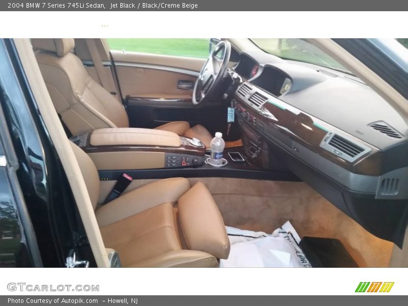 Jet Black / Black/Creme Beige 2004 BMW 7 Series 745Li Sedan