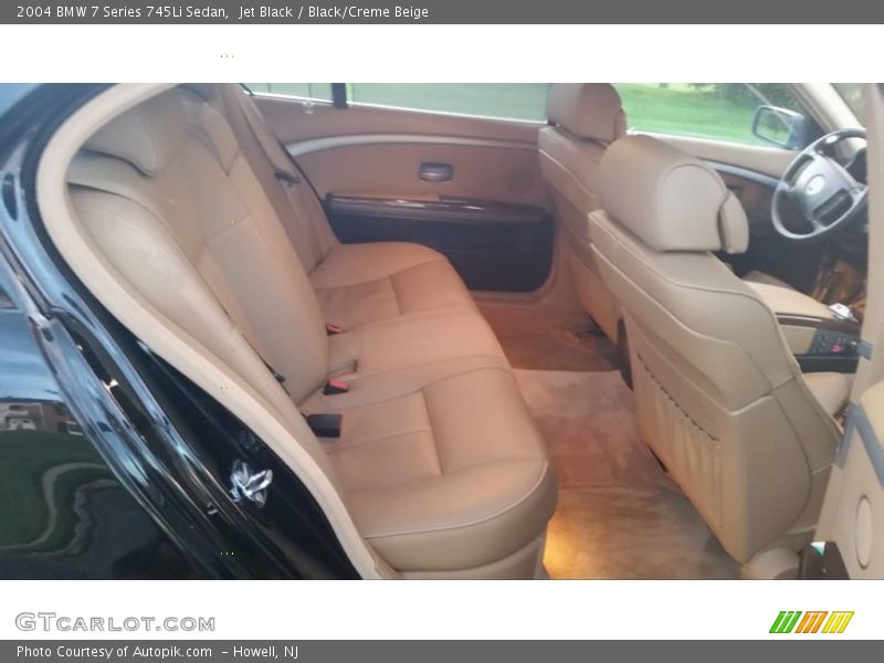 Jet Black / Black/Creme Beige 2004 BMW 7 Series 745Li Sedan