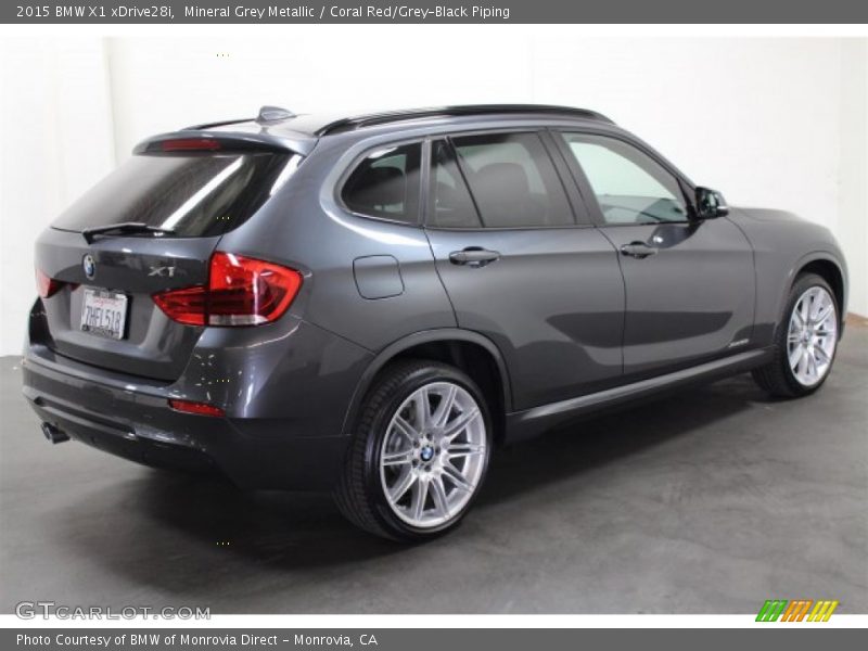 Mineral Grey Metallic / Coral Red/Grey-Black Piping 2015 BMW X1 xDrive28i