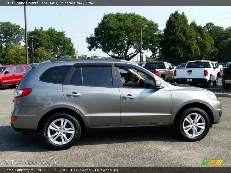 Mineral Gray / Gray 2011 Hyundai Santa Fe SE AWD