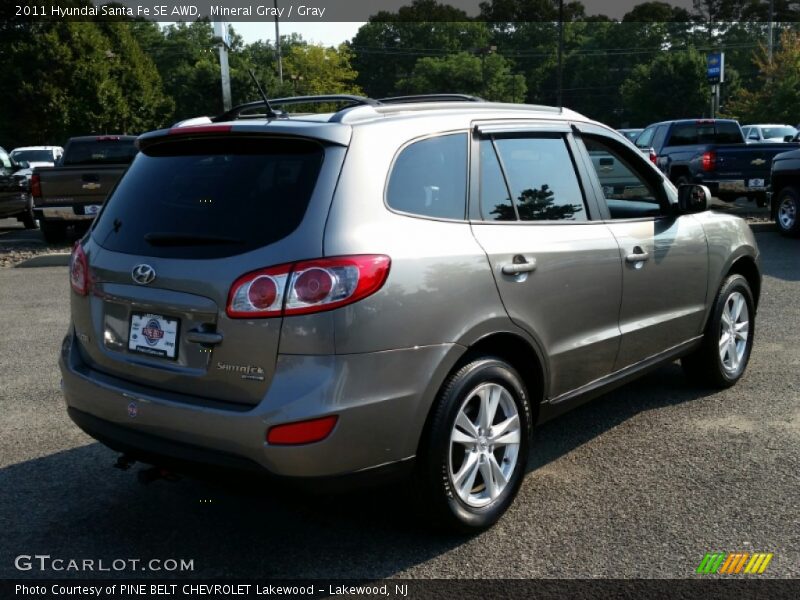 Mineral Gray / Gray 2011 Hyundai Santa Fe SE AWD