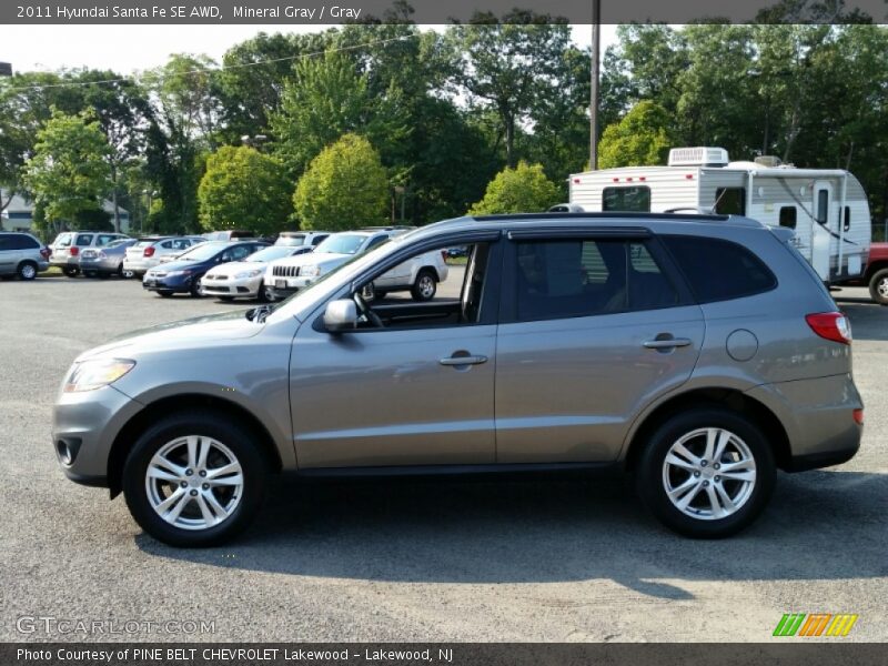 Mineral Gray / Gray 2011 Hyundai Santa Fe SE AWD