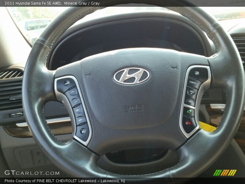 Mineral Gray / Gray 2011 Hyundai Santa Fe SE AWD