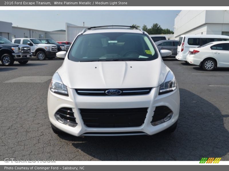 White Platinum Metallic / Medium Light Stone 2016 Ford Escape Titanium