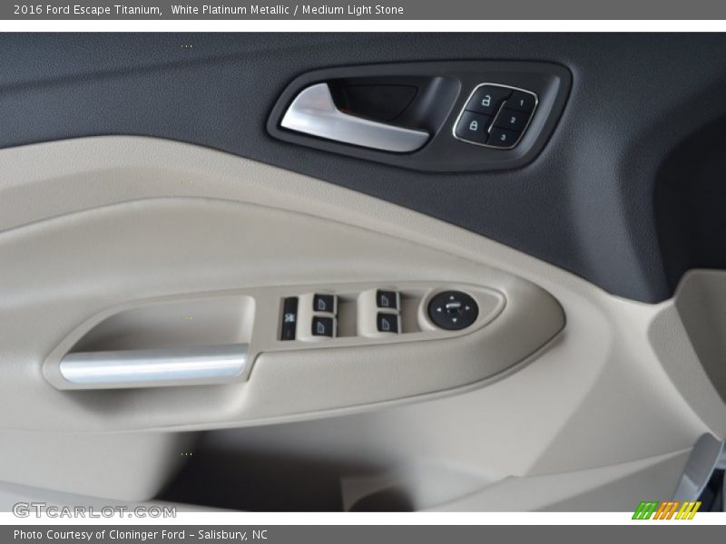 White Platinum Metallic / Medium Light Stone 2016 Ford Escape Titanium