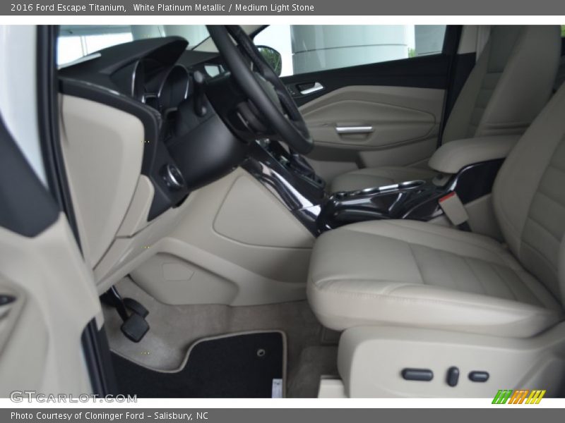 White Platinum Metallic / Medium Light Stone 2016 Ford Escape Titanium