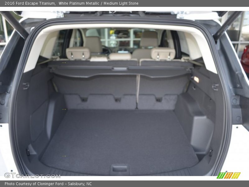 White Platinum Metallic / Medium Light Stone 2016 Ford Escape Titanium