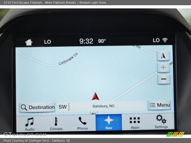 White Platinum Metallic / Medium Light Stone 2016 Ford Escape Titanium