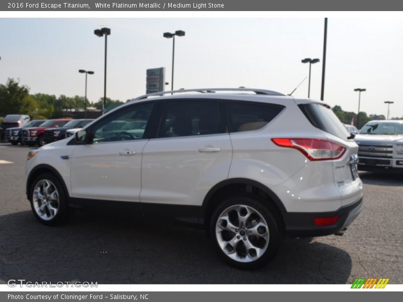 White Platinum Metallic / Medium Light Stone 2016 Ford Escape Titanium