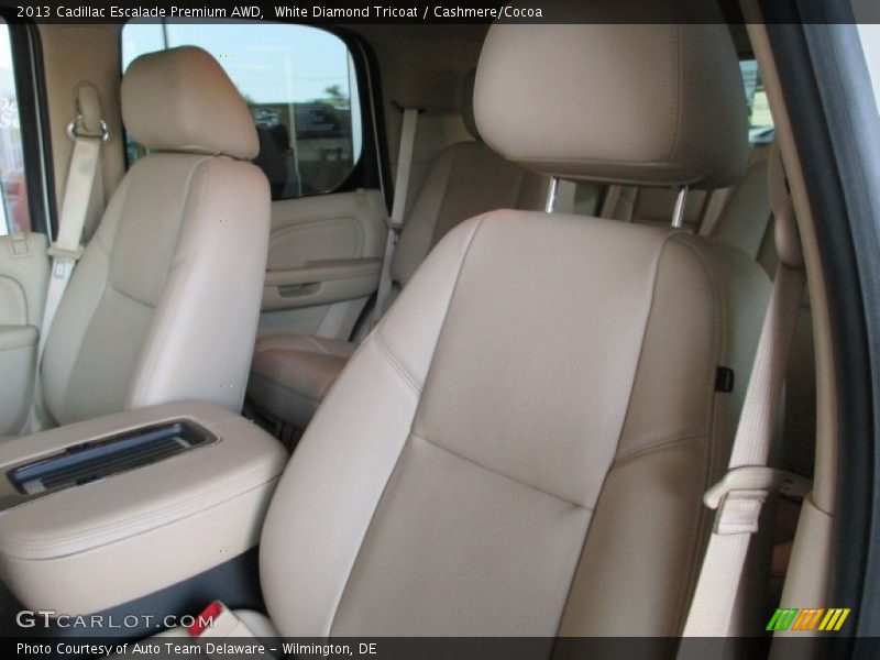 White Diamond Tricoat / Cashmere/Cocoa 2013 Cadillac Escalade Premium AWD