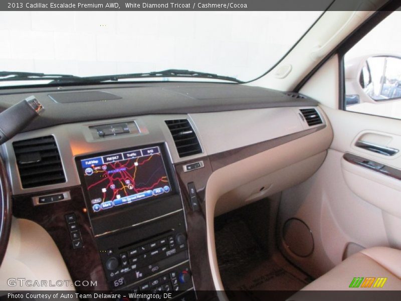 White Diamond Tricoat / Cashmere/Cocoa 2013 Cadillac Escalade Premium AWD