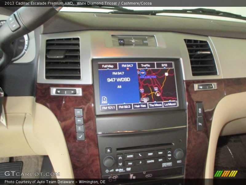 White Diamond Tricoat / Cashmere/Cocoa 2013 Cadillac Escalade Premium AWD