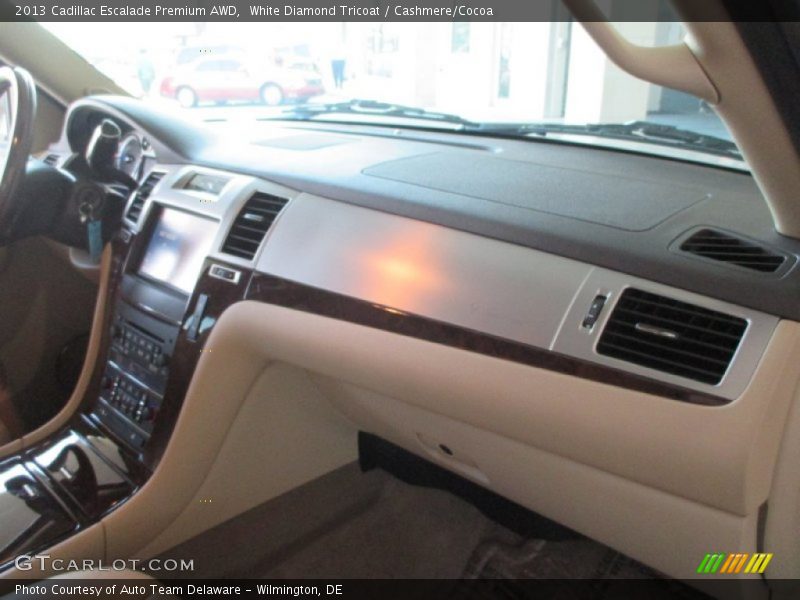 White Diamond Tricoat / Cashmere/Cocoa 2013 Cadillac Escalade Premium AWD