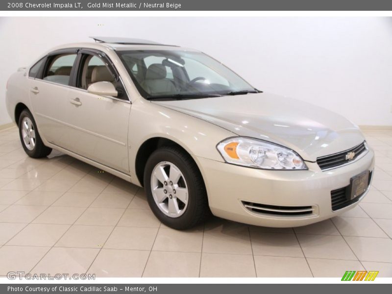 Gold Mist Metallic / Neutral Beige 2008 Chevrolet Impala LT
