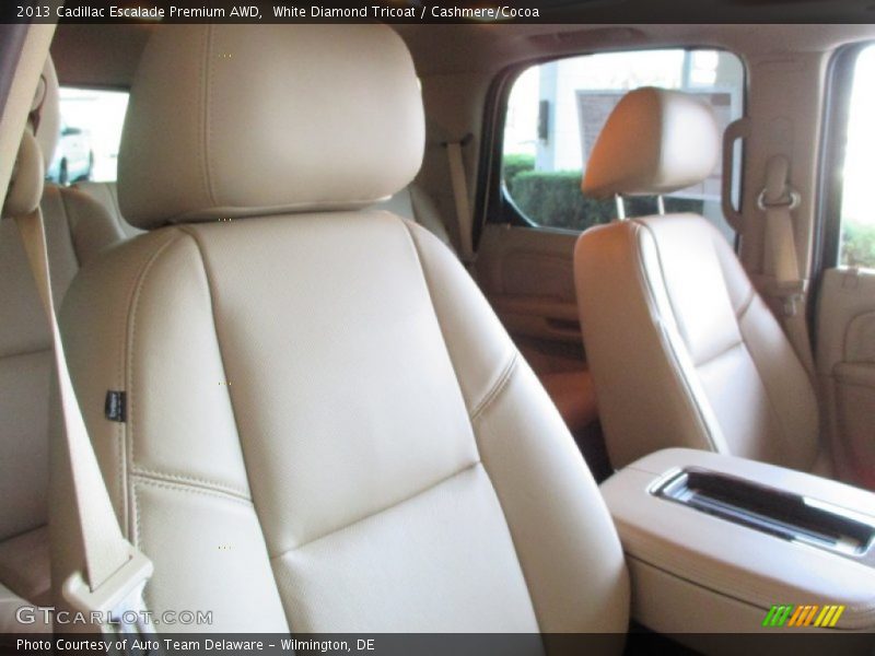 White Diamond Tricoat / Cashmere/Cocoa 2013 Cadillac Escalade Premium AWD