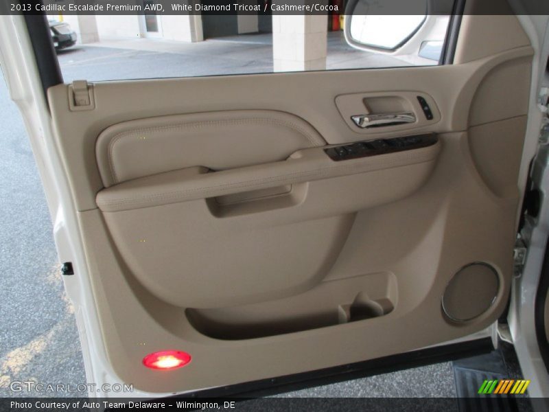 White Diamond Tricoat / Cashmere/Cocoa 2013 Cadillac Escalade Premium AWD