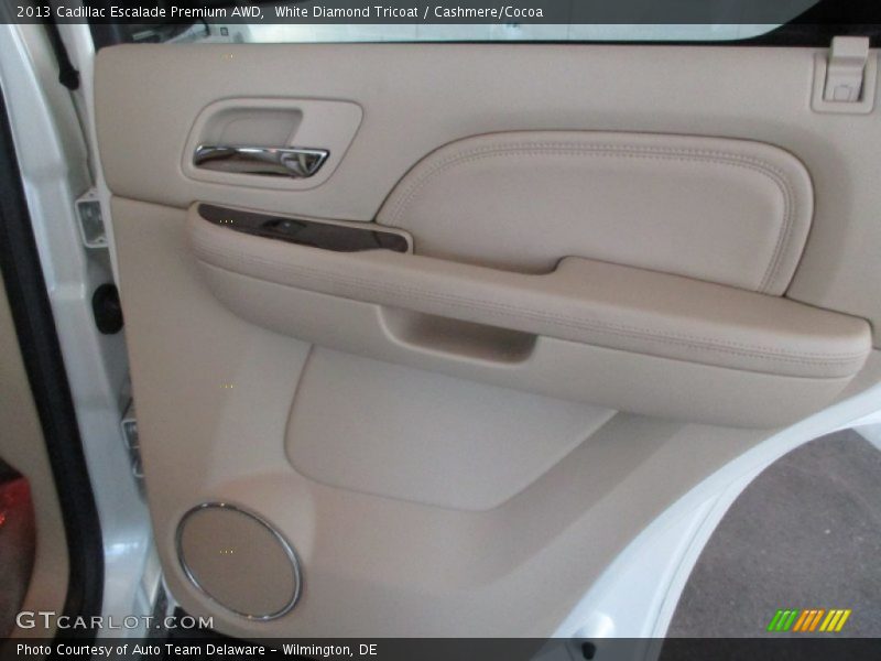 White Diamond Tricoat / Cashmere/Cocoa 2013 Cadillac Escalade Premium AWD