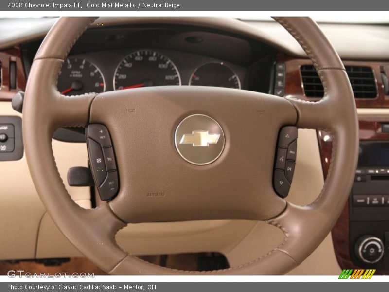 Gold Mist Metallic / Neutral Beige 2008 Chevrolet Impala LT